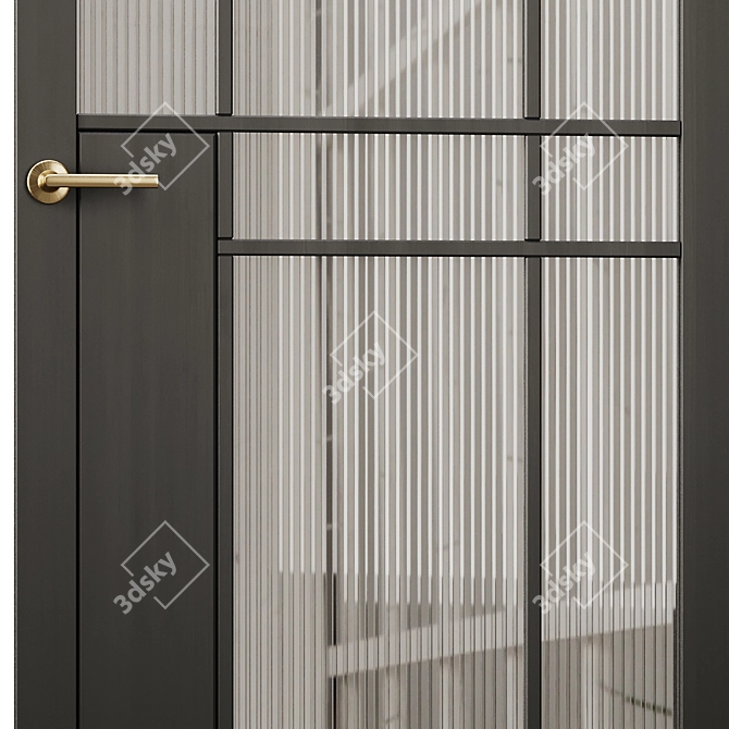 Modern Entrance Door Set 8 3D model image 2