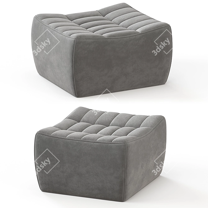 Contemporary N701 Footstool Ethnicraft 3D model image 2