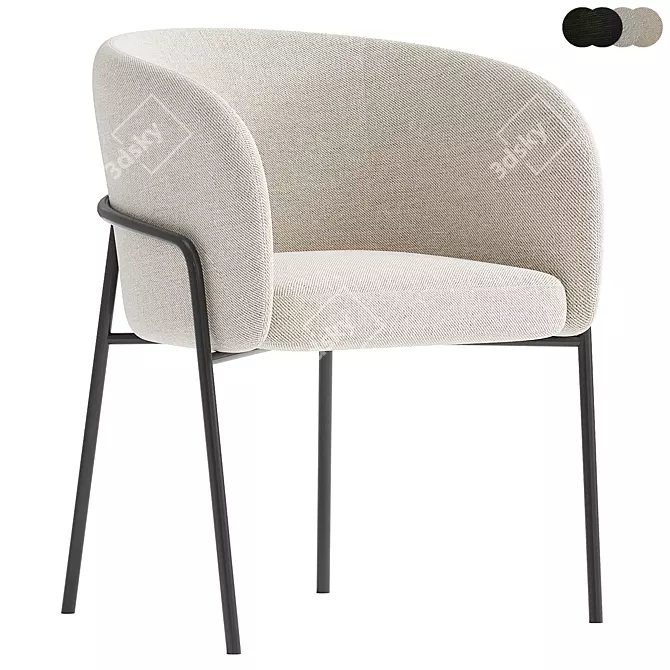 Elegant Dining Chair, Laika 3D model image 1