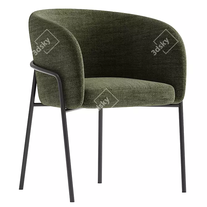 Elegant Dining Chair, Laika 3D model image 2