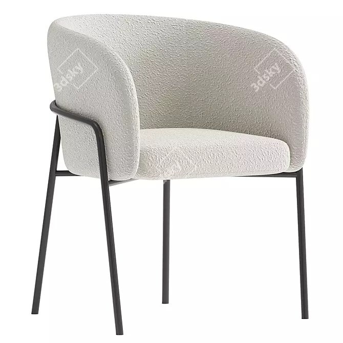 Elegant Dining Chair, Laika 3D model image 4