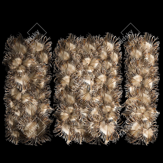 Eco Palm Leaf Wall Decor 3D model image 6