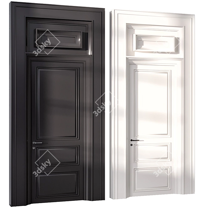 Detailed Entrance Door Model 3D model image 3