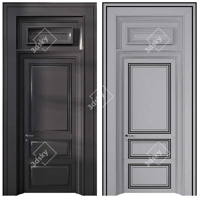 Detailed Entrance Door Model 3D model image 4