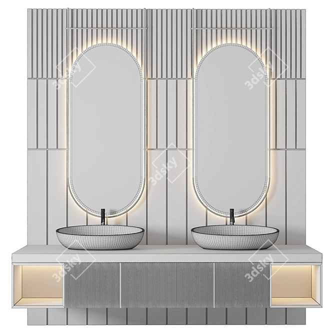 Luxury Bathroom 3D Model Asset 3D model image 2