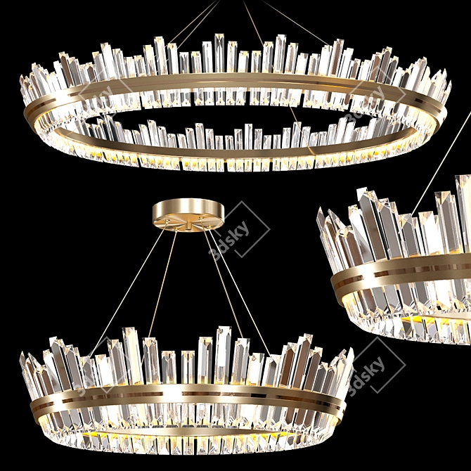 Imperium Pendant Light Trio 3D model image 3