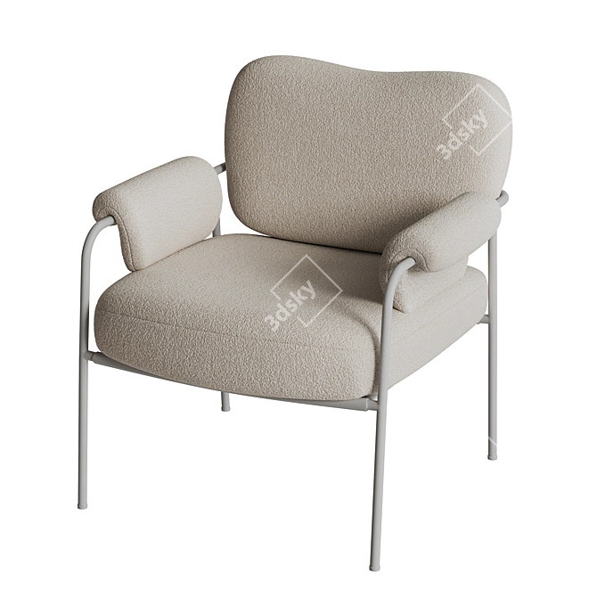 Modern Chic Replica Bollo Armchair 3D model image 2