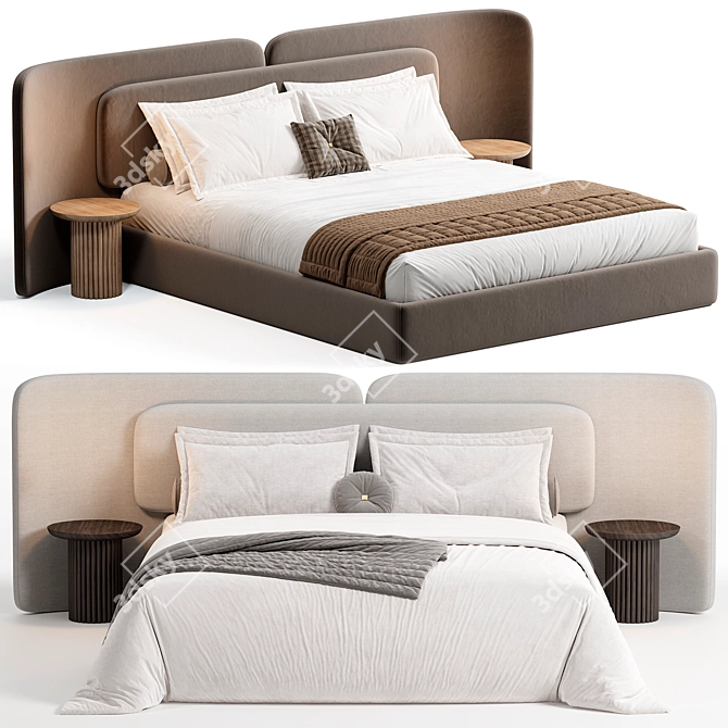 Sleek Modern Angelo Bed Design 3D model image 2