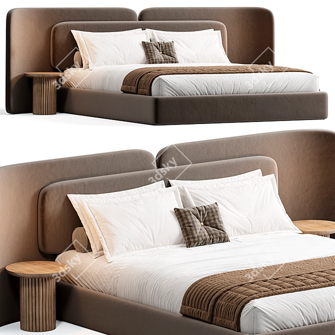 Sleek Modern Angelo Bed Design 3D model image 3