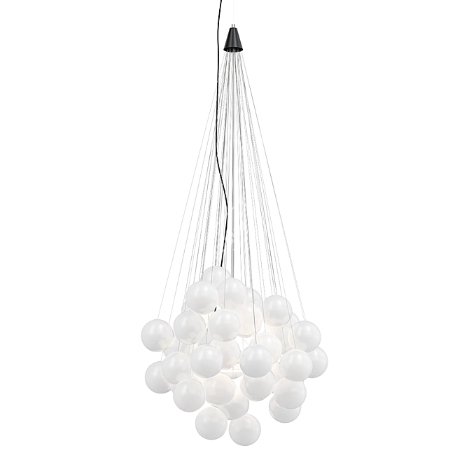 Modern Stochastic Suspension Lamp 3D model image 1
