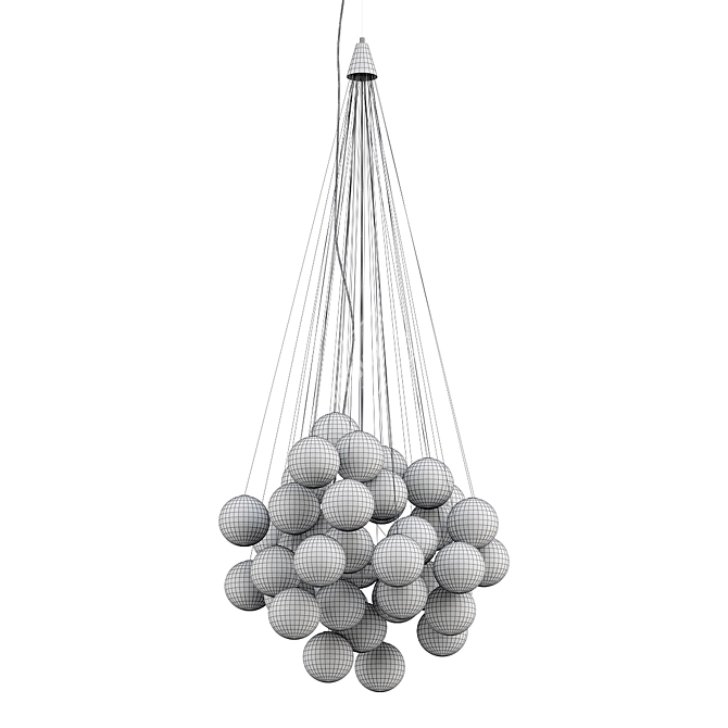 Modern Stochastic Suspension Lamp 3D model image 2