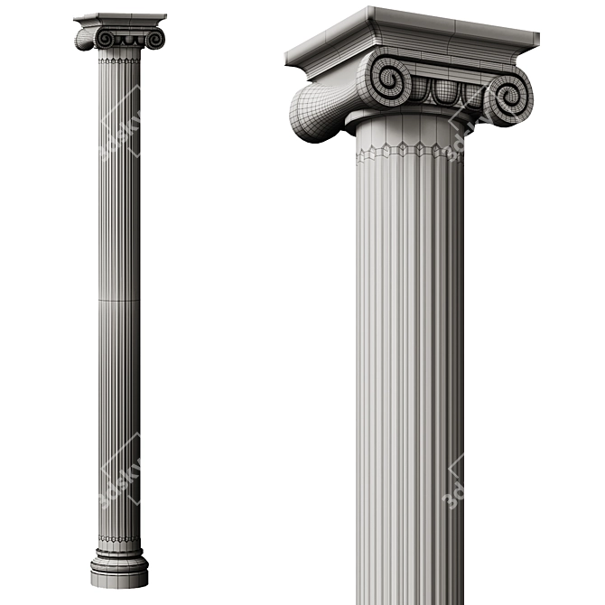  Architectural Column 3D Model 3D model image 2