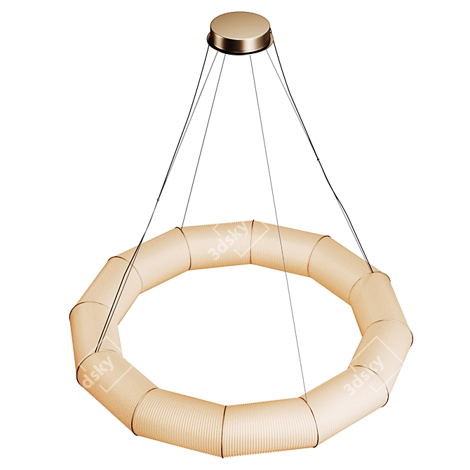 Modern Japanese Tekio Pendant Lamp 3D model image 3