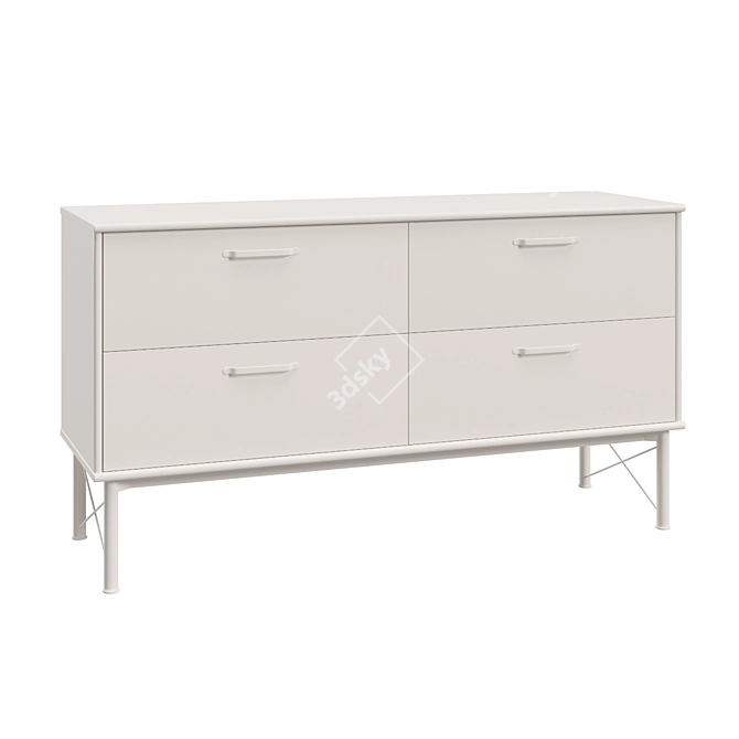 IKEA MUSKEN 4-Drawer Chest 3D model image 1