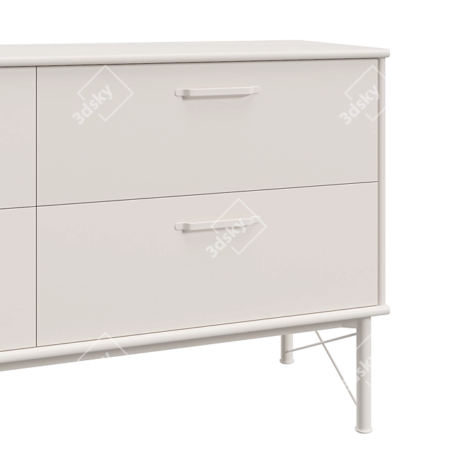 IKEA MUSKEN 4-Drawer Chest 3D model image 2