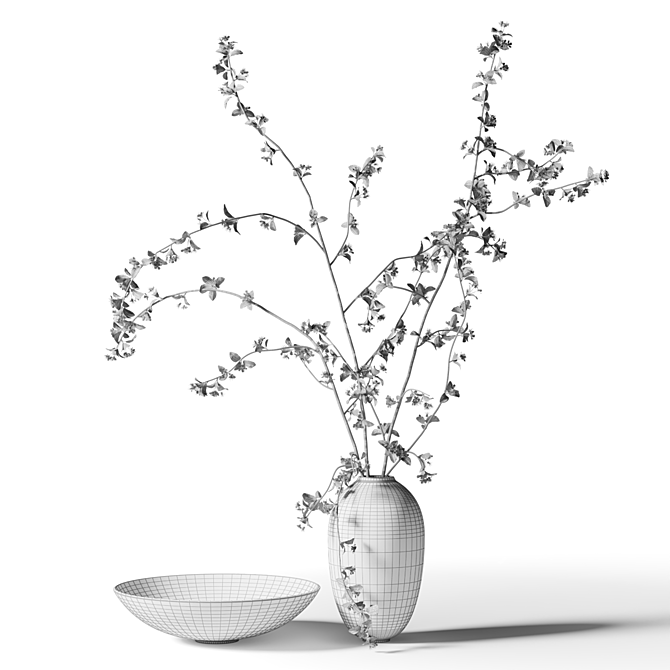 Spring Branches in Vase 3D model image 2