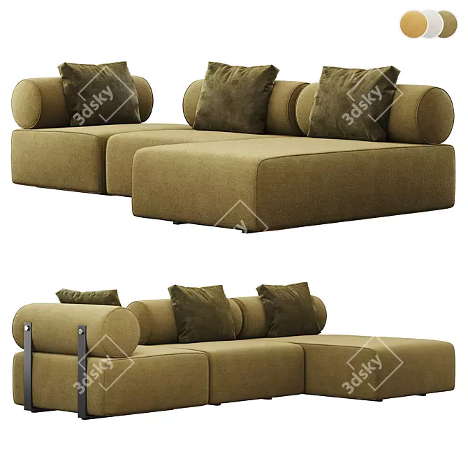 Elegant Domkapa Shinto Sofa Set 3D model image 5