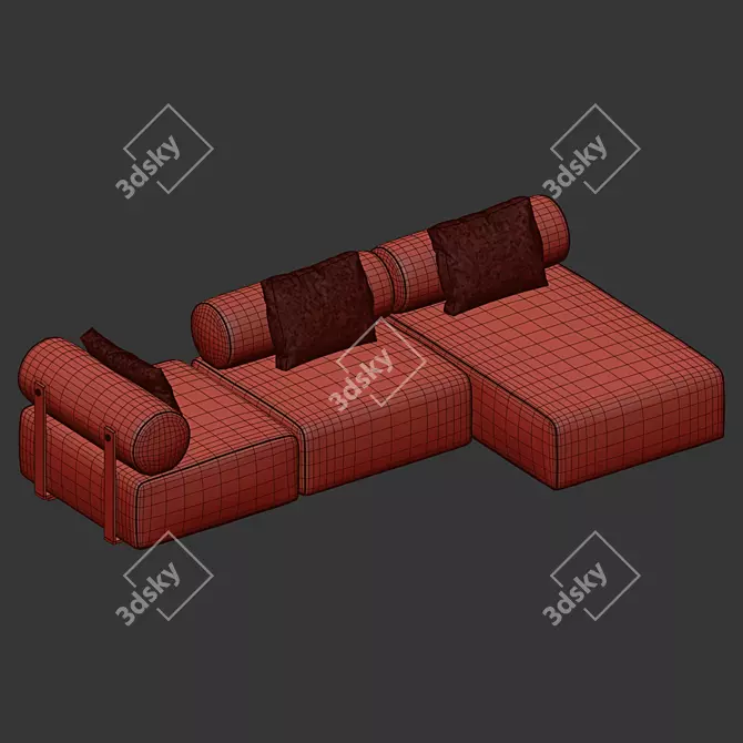 Elegant Domkapa Shinto Sofa Set 3D model image 7