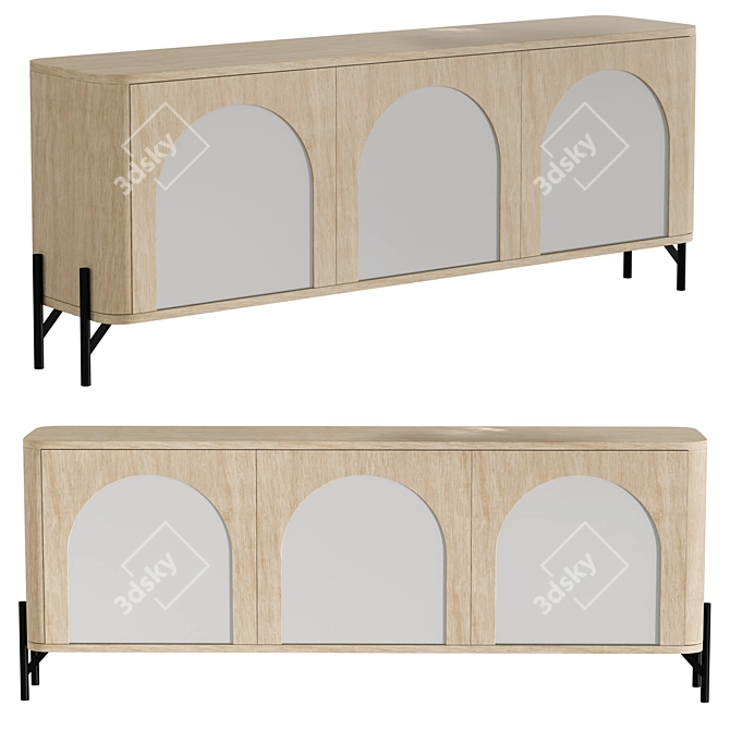 Mezahome Kotlas Dresser - Two Finishes 3D model image 2