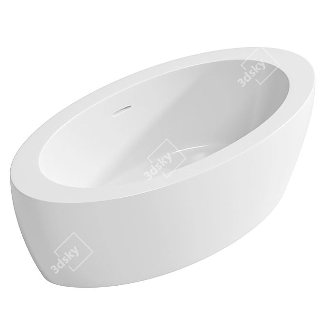 ABBER AB9206 Acrylic Bathtub 1845mm 3D model image 3