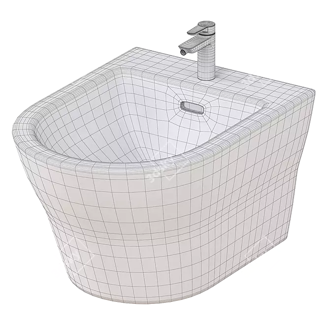 TOTO MH Wall-Hung Bidet 3D model image 2