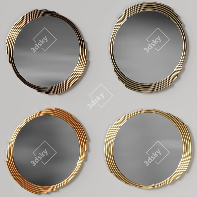 Elegant Wall Mirror for Stylish Decor 3D model image 4