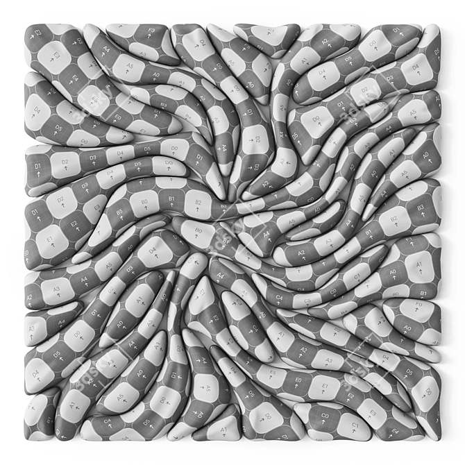 "Chain Reaction" Abstract Sculpture by Dan Nguyen 3D model image 7