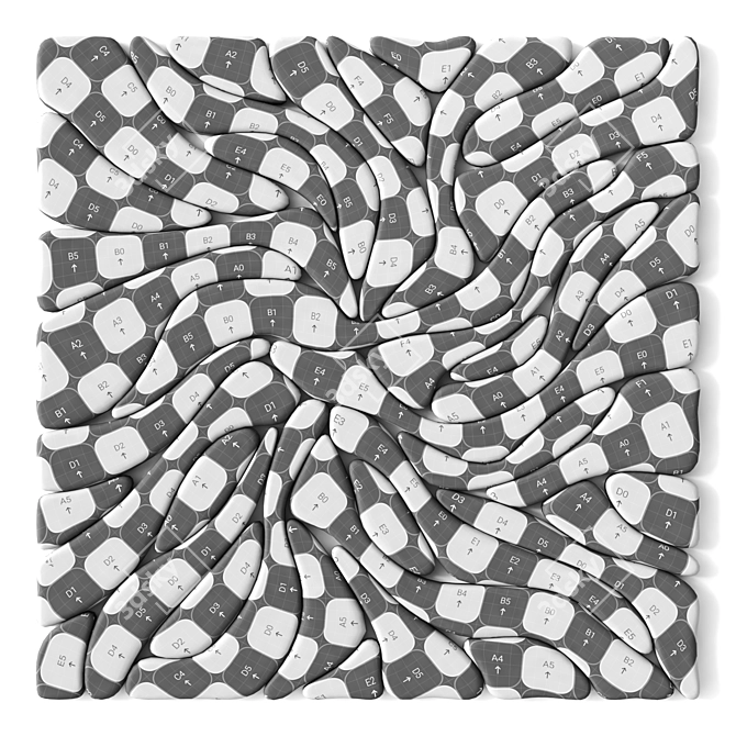 Nuge-inspired Abstract Sculpture Model 3D model image 7