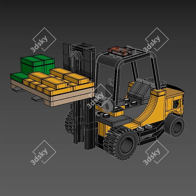 Lego Forklift Truck 3D Model 3D model image 6