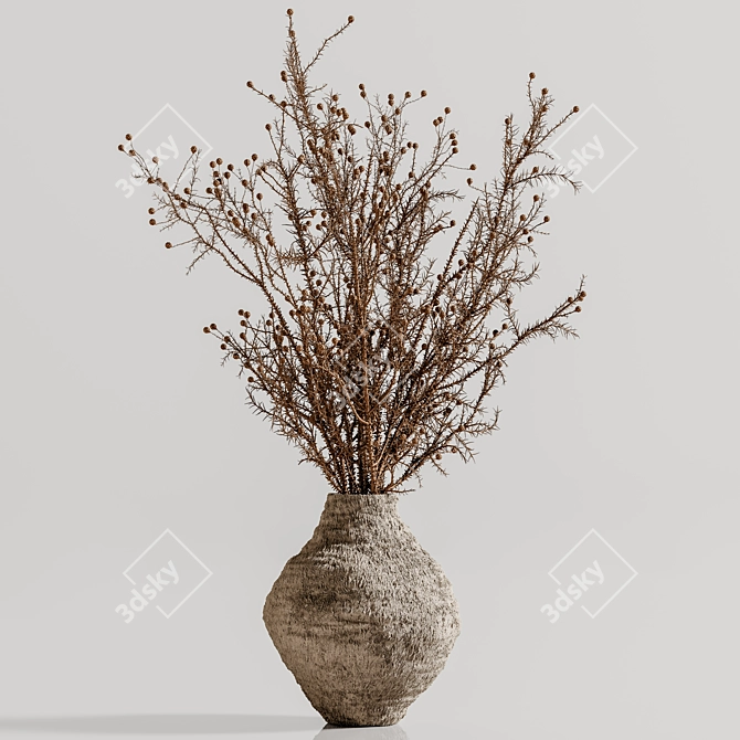 Botanical Bouquet Vase 42 3D model image 3