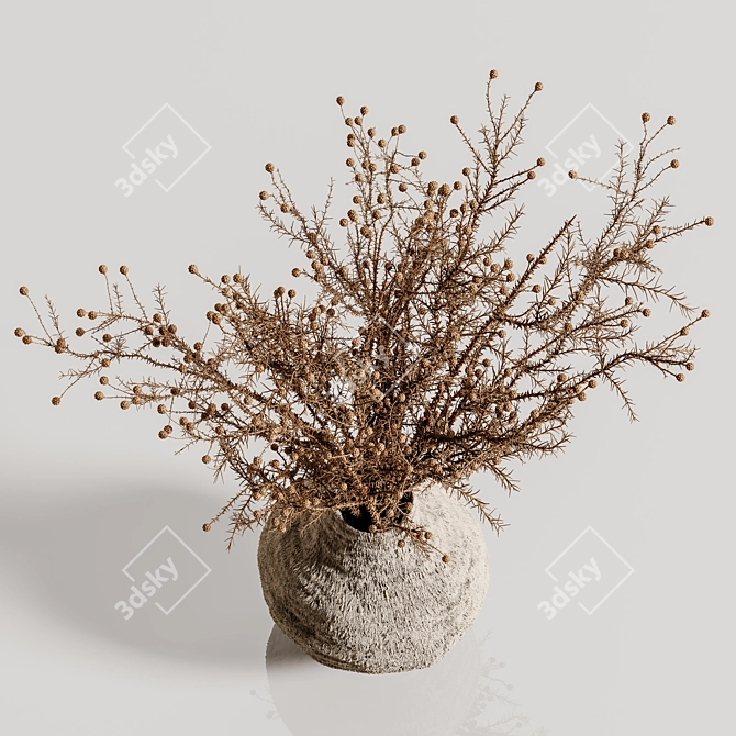 Botanical Bouquet Vase 42 3D model image 7