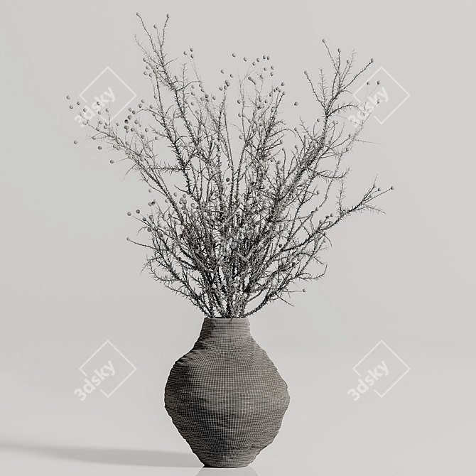 Botanical Bouquet Vase 42 3D model image 8