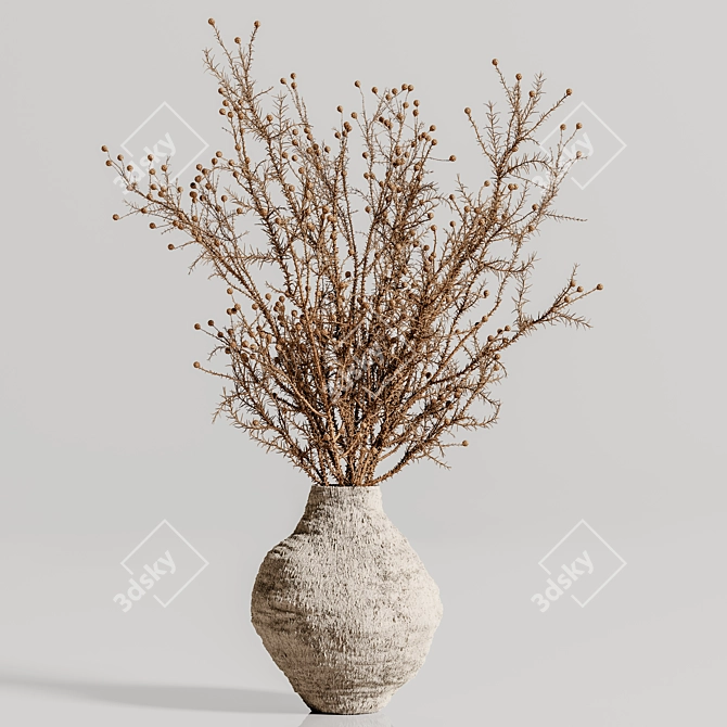 Botanical Bouquet Vase 42 3D model image 9