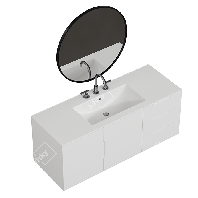 Vitality 48" Bathroom Vanity Set 3D model image 5