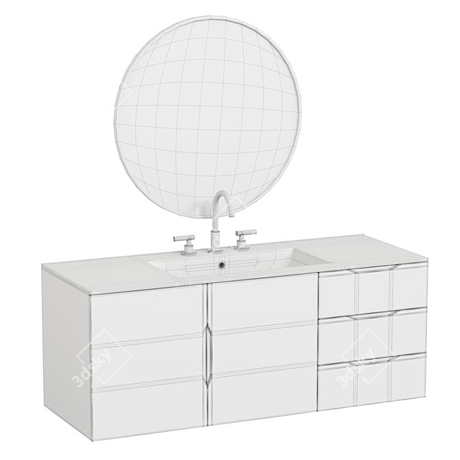 Vitality 48" Bathroom Vanity Set 3D model image 7