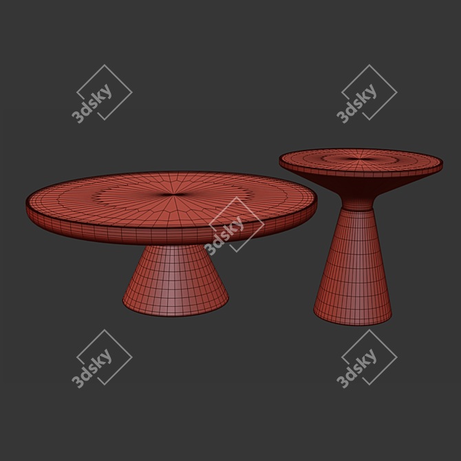 Elegant Modern Coffee Table 3D model image 2