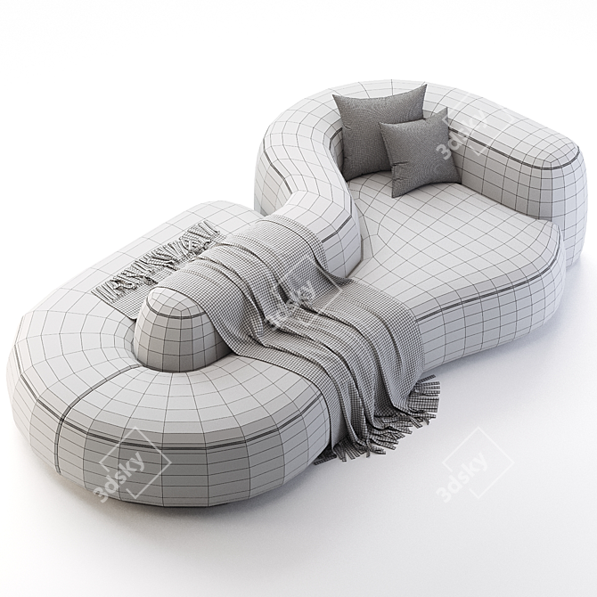 Modern Kay Sofa 3D Model 3D model image 3