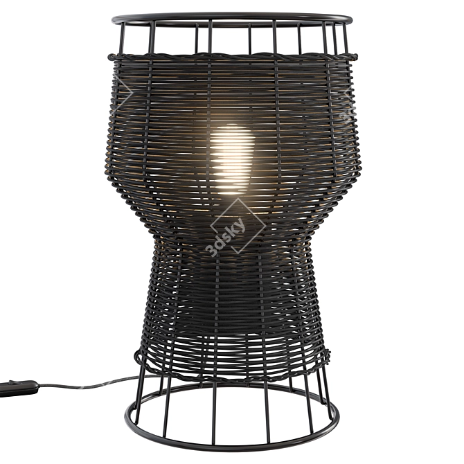 Modern Table Lamp in Chrome 3D model image 3