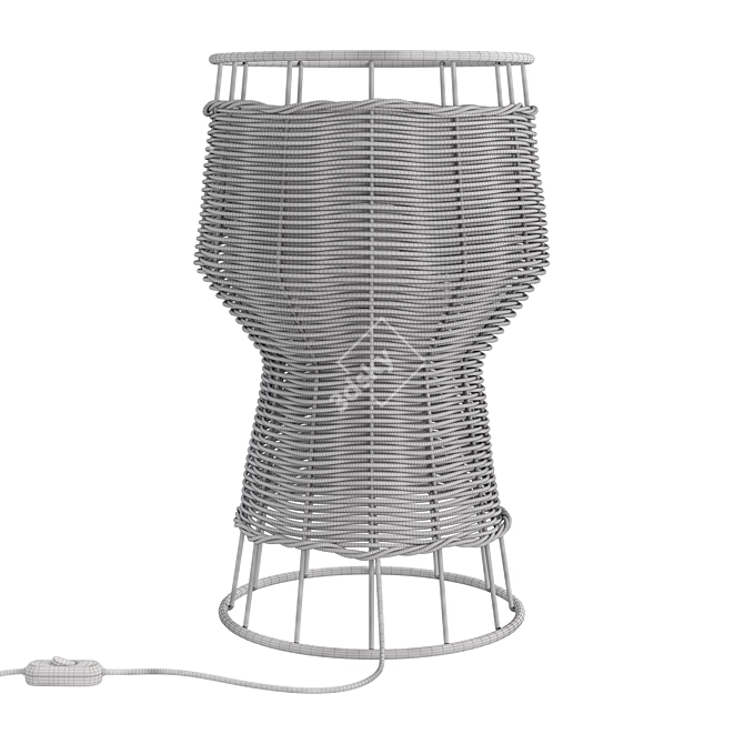Modern Table Lamp in Chrome 3D model image 2