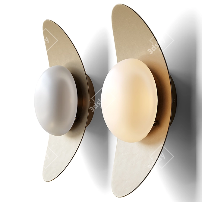 Elegant ALON Wall Lamp 3D model image 1