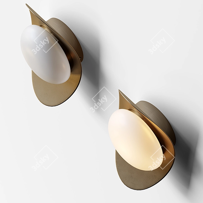 Elegant ALON Wall Lamp 3D model image 2