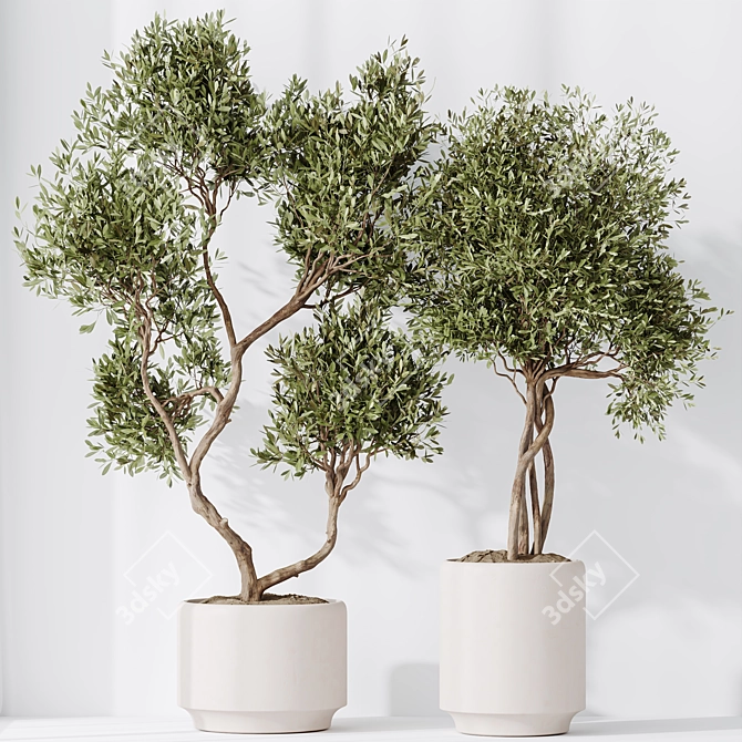 Elegant Tree Vases Collection 3D model image 6