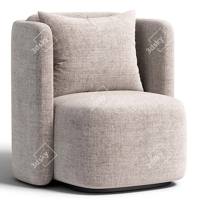 Modern Swivel Club Chair 2017 3D model image 2