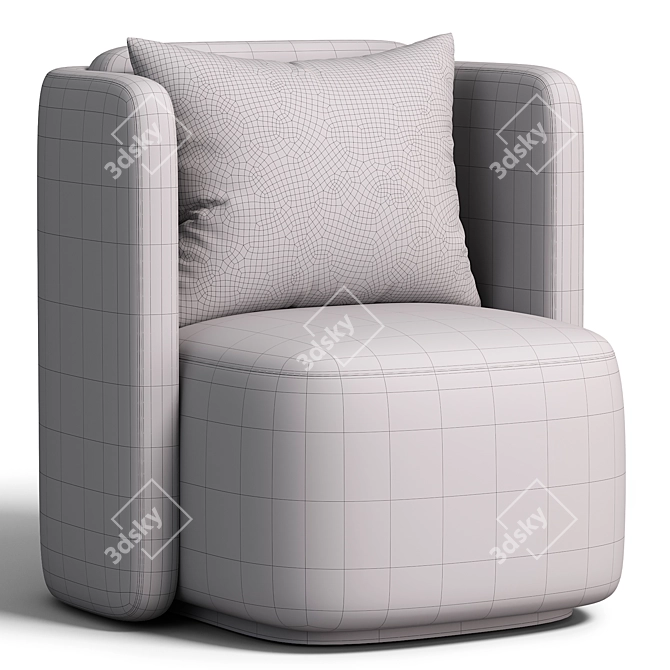 Modern Swivel Club Chair 2017 3D model image 5