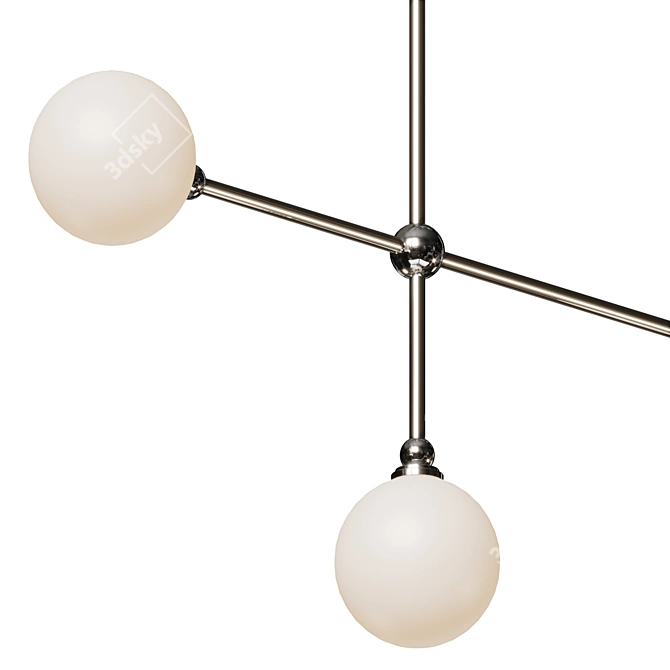 Modern Linear LED Pendant Light 3D model image 3