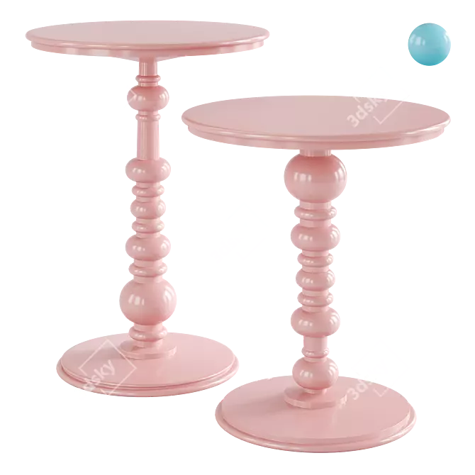 Designer Fruit Side Table - NOS Furniture 3D model image 1