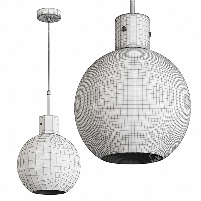 Elegant Caramella Pendant Chandelier 3D model image 2