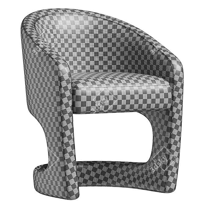 Sleek Ronaldo Dining Chair 3D model image 5