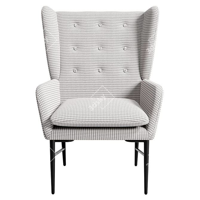 Modern Gray Mehjden Armchair 3D model image 2