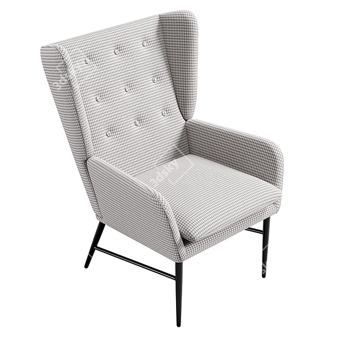 Modern Gray Mehjden Armchair 3D model image 4